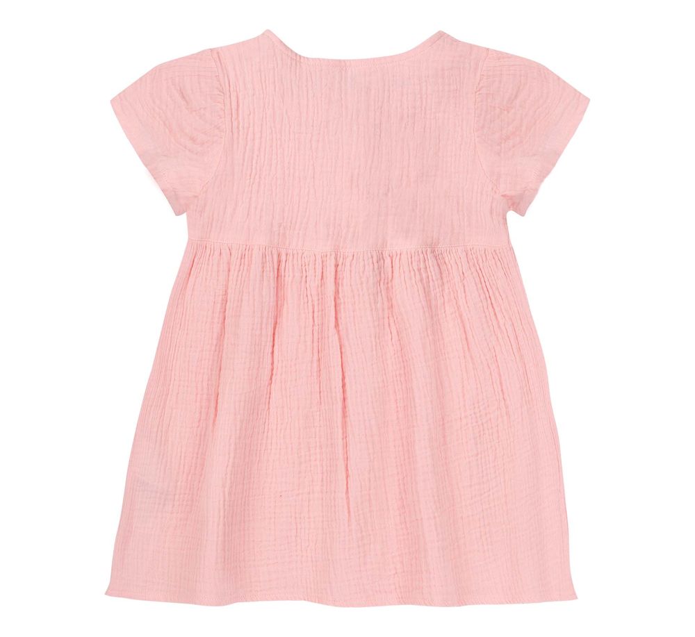 Дитяче літнє плаття Вікенд для дівчинки світло-рожевий муслін, 80, Муслін