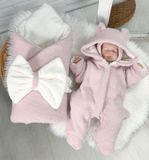 Зимовий комплект Ангорка на виписку з пологового будинку рожевий