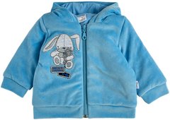 Утепленная велюровая курточка для малышей Рыбачок с капюшоном
