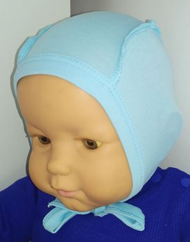 Повсякденна трикотажна бавовняна шапочка для малюків швами назовні рибана шп 2 блакитна