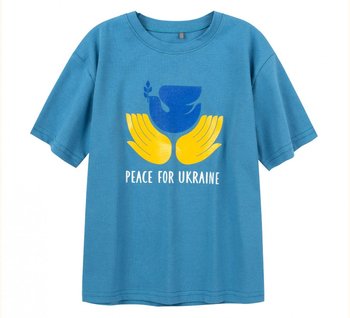 Патріотична футболка Peace for Ukraine супрем блакитний