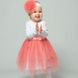 Дитяча сукня Ніжність - 2 для дівчинки інтерлок + фатин персикова