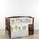 Большой детский спальный комплект в кроватку для новорожденных (120х60) Совы серые из 11 элементов.