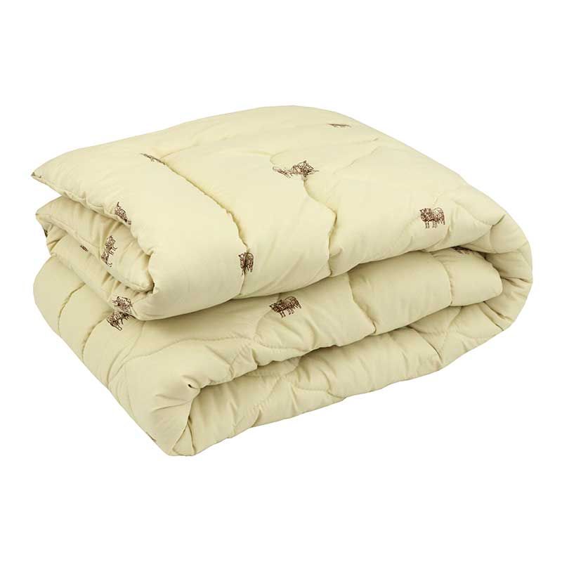 Шерстяное одеяло Комфорт Sheep в микрофибре 140х205 см, 140х205см (±5 см), Из овечьей шерсти, Микрофибра