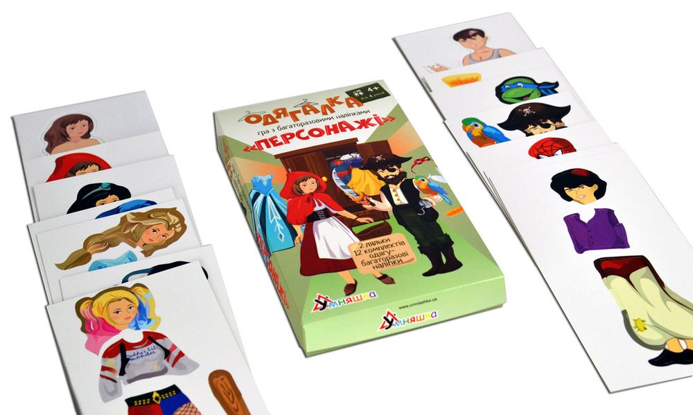 Фото, купить Игра с многоразовыми наклейками "Одягалка "Персонажі", цена 130 грн