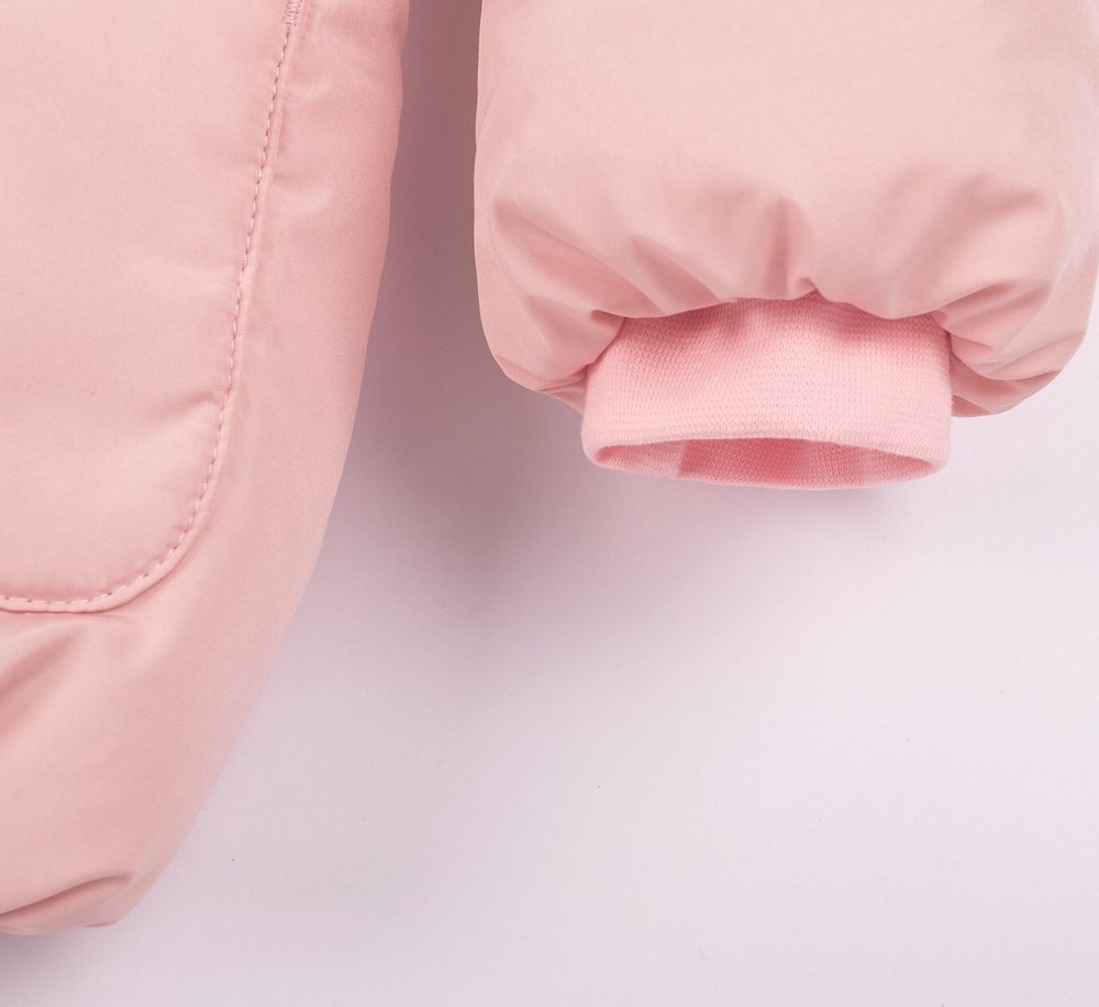 Детская демисезонная куртка для девочки ЗАЙКА розовая, 92, Плащевка
