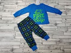 Детская пижама НА ДОБРАНІЧ 100% хлопок, Блакитний, 92, Інтерлок