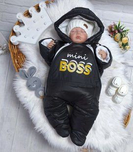 Демисезонный комбинезон Mini Boss для новорожденных чорний