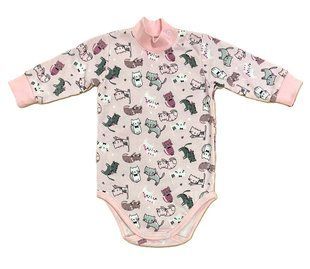 Тепле боді - гольф для новонароджених Котики байка