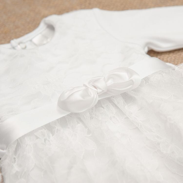 Святкове плаття Мрія інтерлок + гіпюр біле