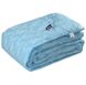 Зимнее шерстяное одеяло Вензель голубое 200х220 см