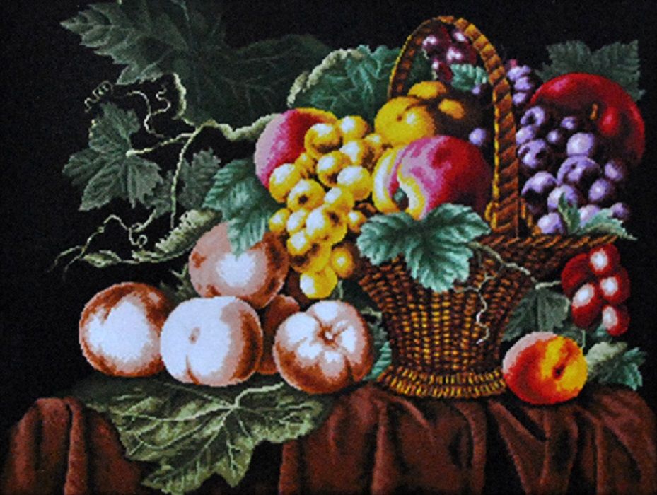 Наборы для вышивания крестом с рисунком на канве 89х70 Fruit