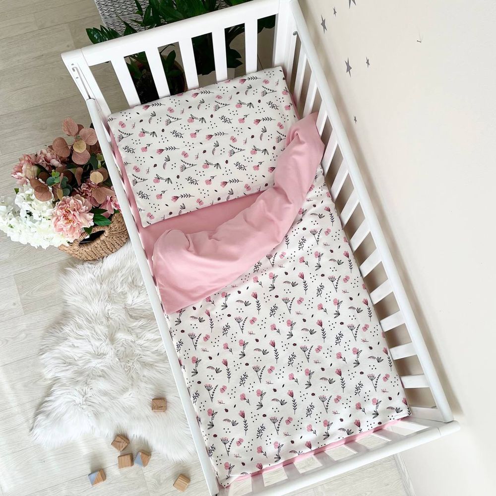 Фланелевое сменное постельное белье для новорожденных Twigs powder фото, цена, описание