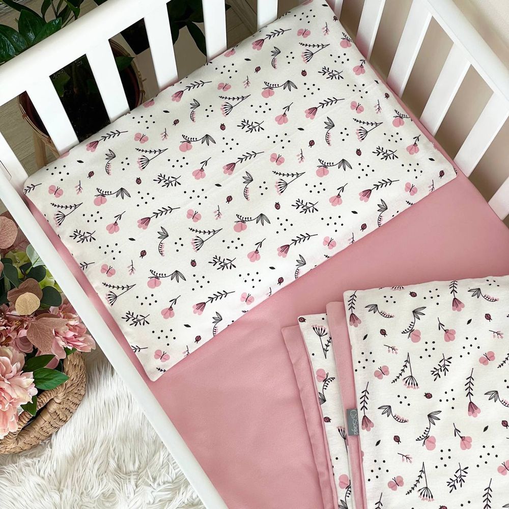 Фланелевое сменное постельное белье для новорожденных Twigs powder фото, цена, описание