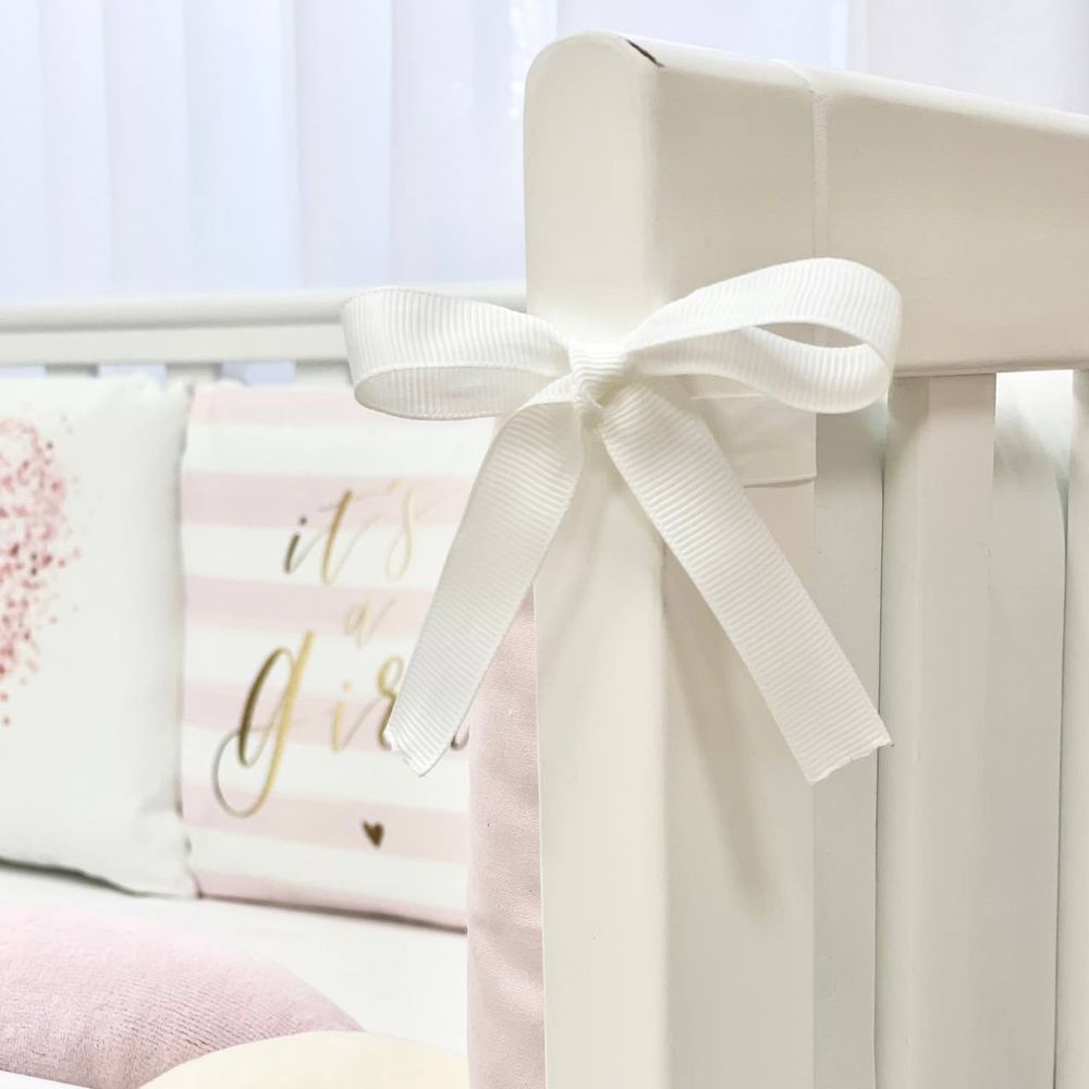 Постельное белье новорожденным с бортиками Geometry pink, без балдахина