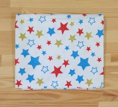Фланелевая пеленка ПЕ1 Звезда для новорожденных, Белый, Фланель, байка, 90х110 см