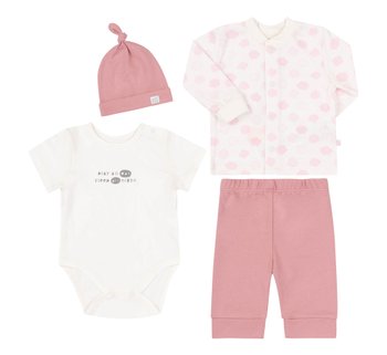 Подарунковий комплект для новонародженого Хмаринки рожевий