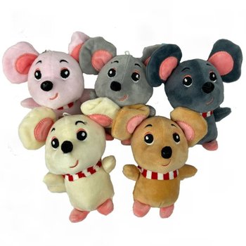 Набор Мягкая игрушка мышка-брелок, размер 10 см, набор из 5 штук
