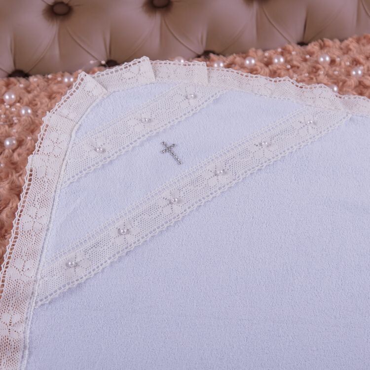 Крыжма - уголок для крещения Скарб белая махра 90х80 см