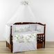 Большой детский спальный комплект в кроватку для новорожденных (120х60) Слоненя из 11 элементов.