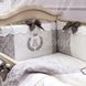Спальний комплект для новонароджених із захистом Розкіш какао, без балдахіна