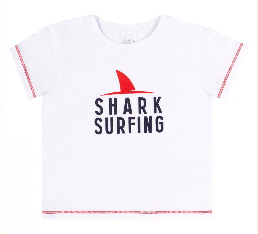 Дитяча футболка Shark Surfing для хлопчика супрем