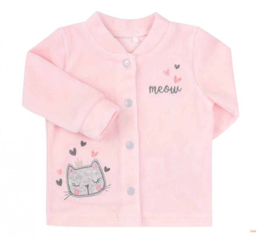 Велюровый костюм Meow для новорожденной девочки