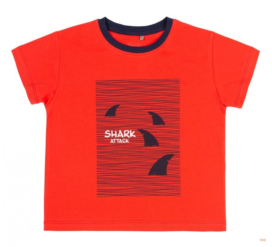 Детский костюм Shark для мальчика красно - голубой супрем + джинс