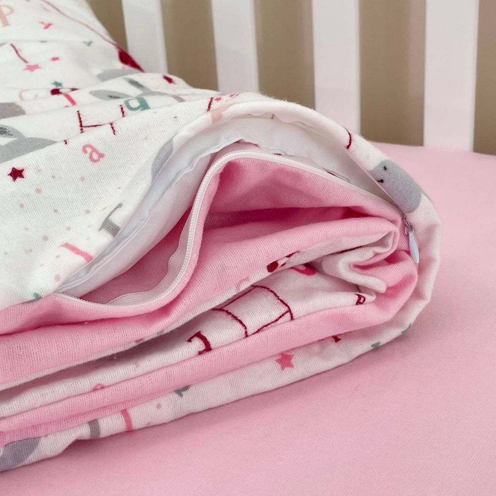 Фланелеве змінна постільна білизна для новонароджених Hares on a pink ladder фото, ціна, опис