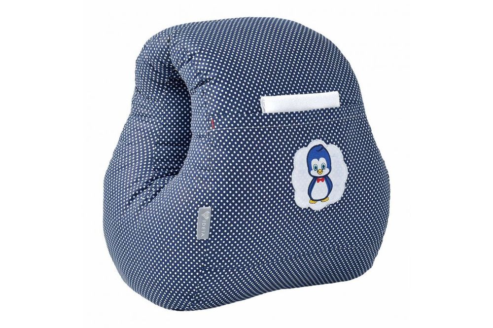 Подушка для кормления мини Пингвиненок синий горошек, Синий