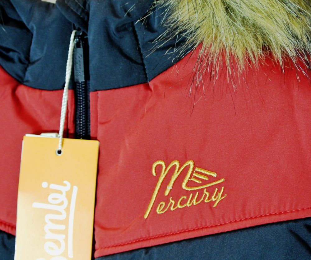 Детская зимняя куртка Mercury КТ 122 с красным, 98, Плащевка, Куртка