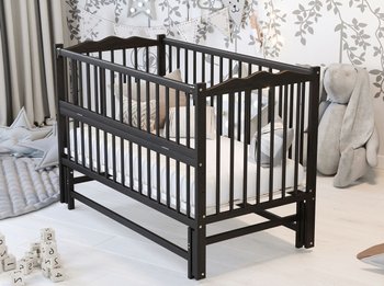 Ліжечко для новонародженого з маятником венге темно - коричневий
