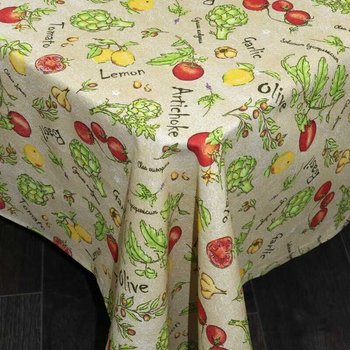 Хлопковая скатерть на стол Овощной Микс 150х200 см