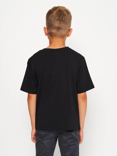 Детская футболка Кишенька для мальчика черная супрем, 128, Супрем