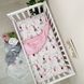 Фланелеве змінна постільна білизна для новонароджених Hares on a pink ladder, 90х110 см