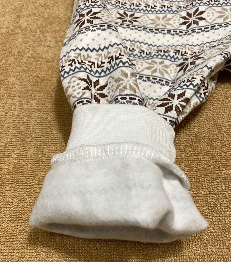 Байковый костюм для малыша Орнамент: кофта и штанишки, 68, Фланель, байка, Костюм, комплект