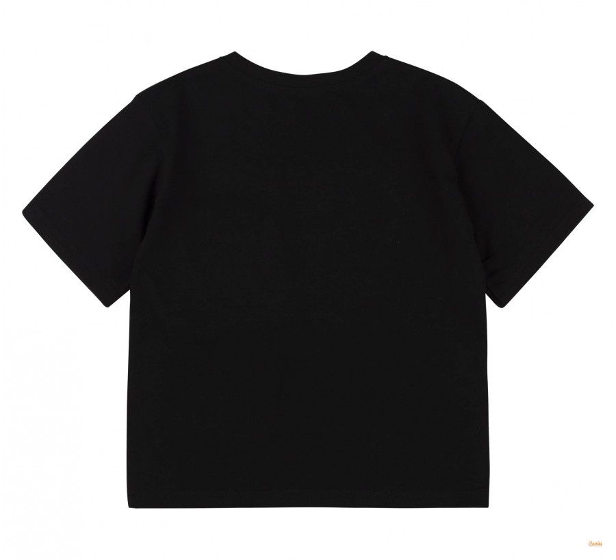 Дитяча футболка Кишенька для хлопчика чорна супрем, 128, Супрем