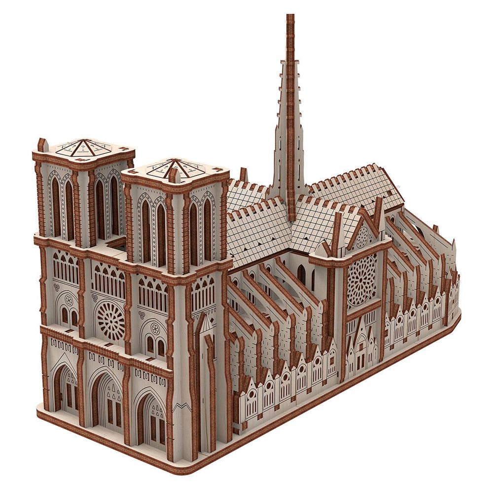 Фото, купить Собор Паризької Богоматері конструктор механічний дерев'яний 3D, цена 690 грн