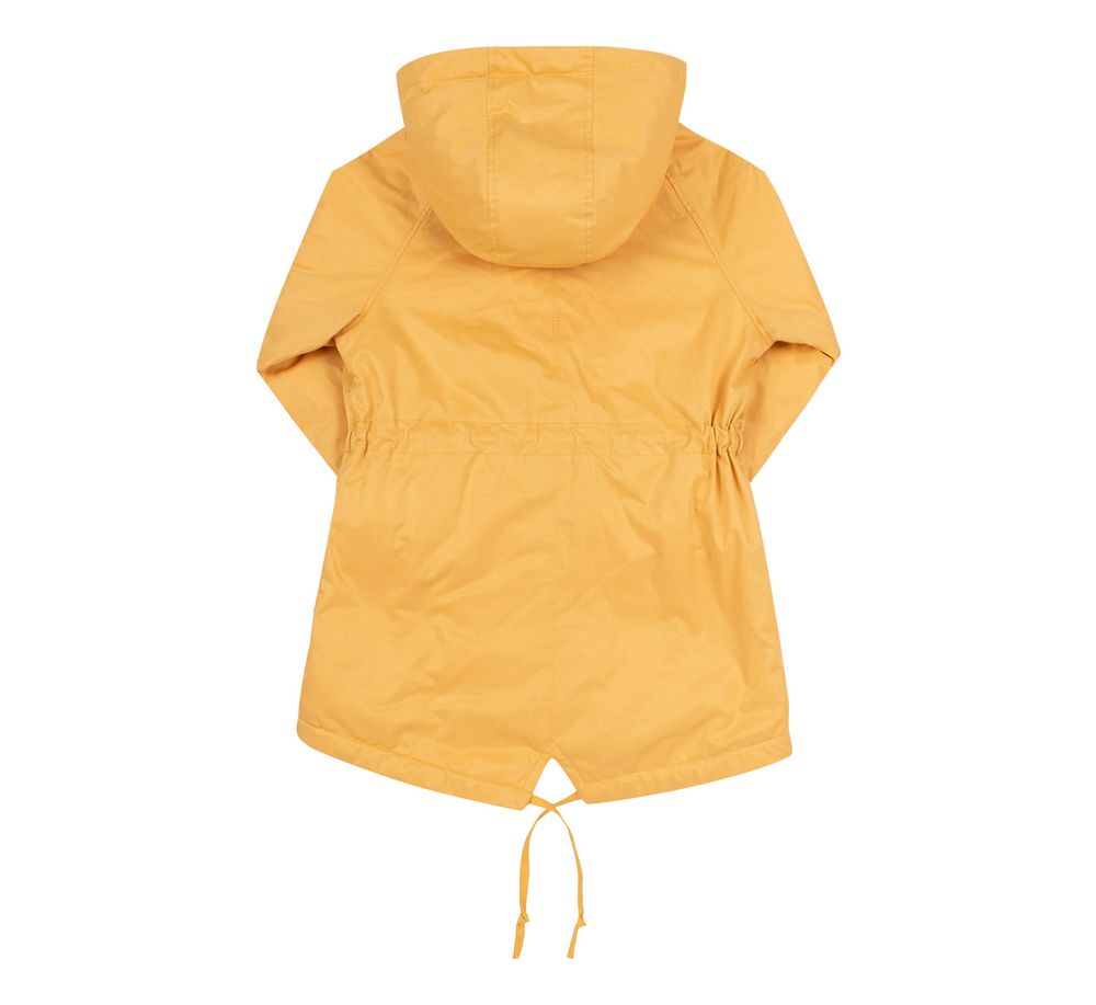 Детская демисезонная парка Fashion для девочки светло - желтая, 104, Плащевка