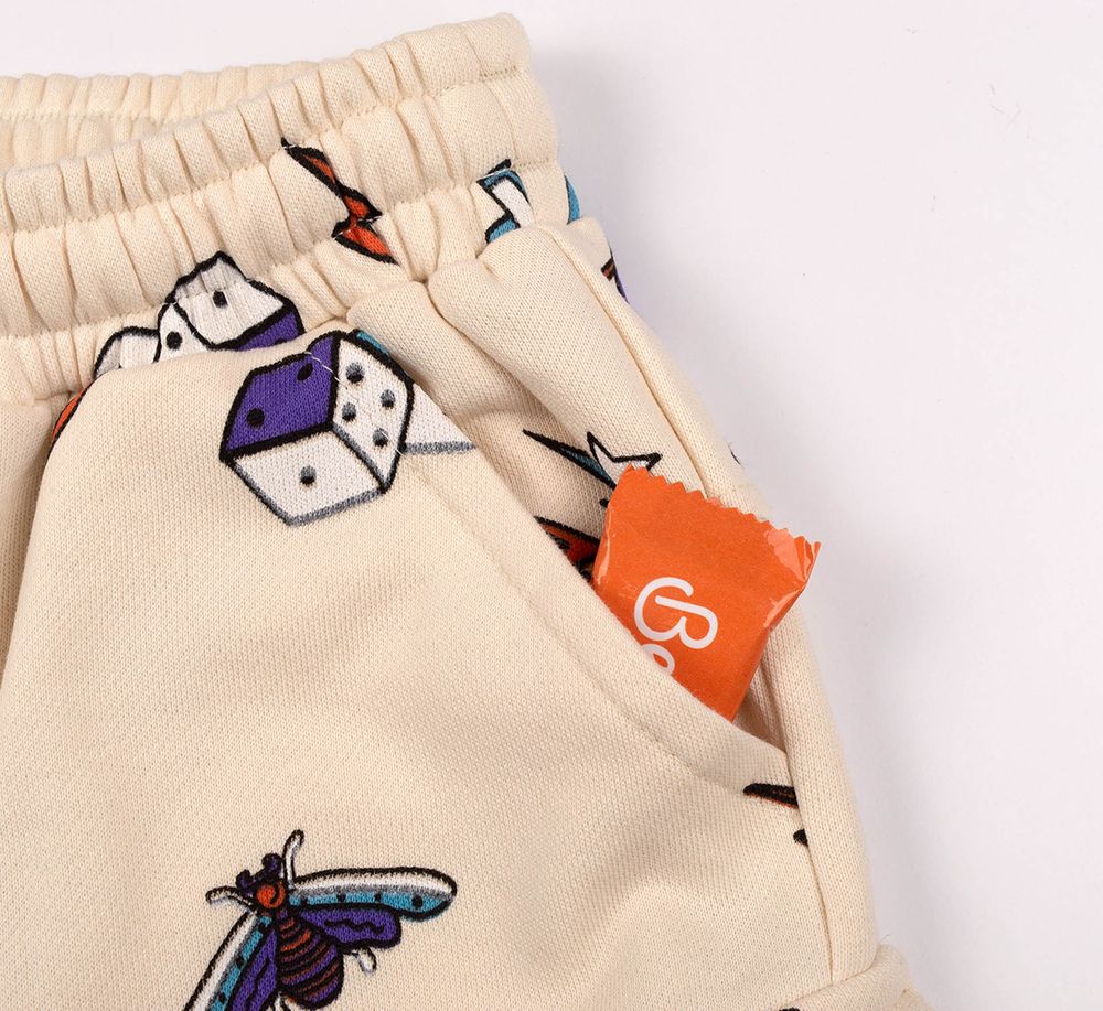 Дитячі штани Джоггери молочні тринитки, 86, Трикотаж трьохнитка