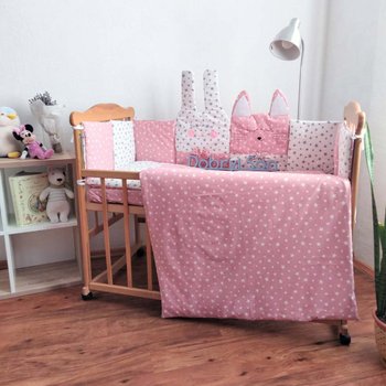 Спальний набір 12 подушок Зая Кися зірочка в ліжечко для новонароджених