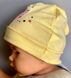 Трикотажна дитяча шапочка Чарівна Дитина жовта, обхват головы 40 см, Інтерлок