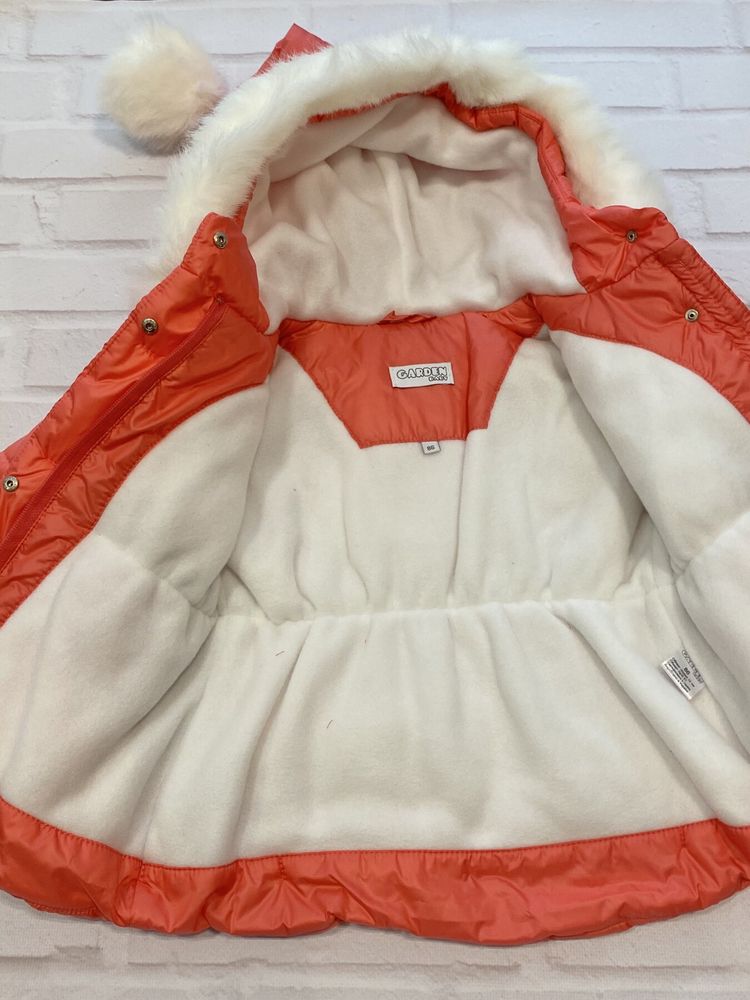 Куртка для дівчинки Симпатяшка коралова, 98, Плащівка