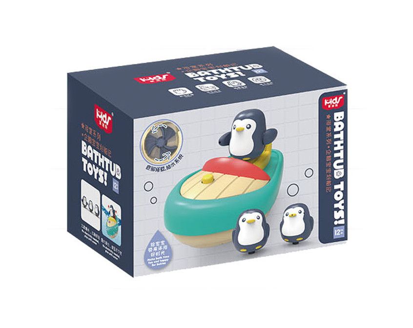 Фото, купить Набор для ванной лодка с пингвином, цена 266 грн