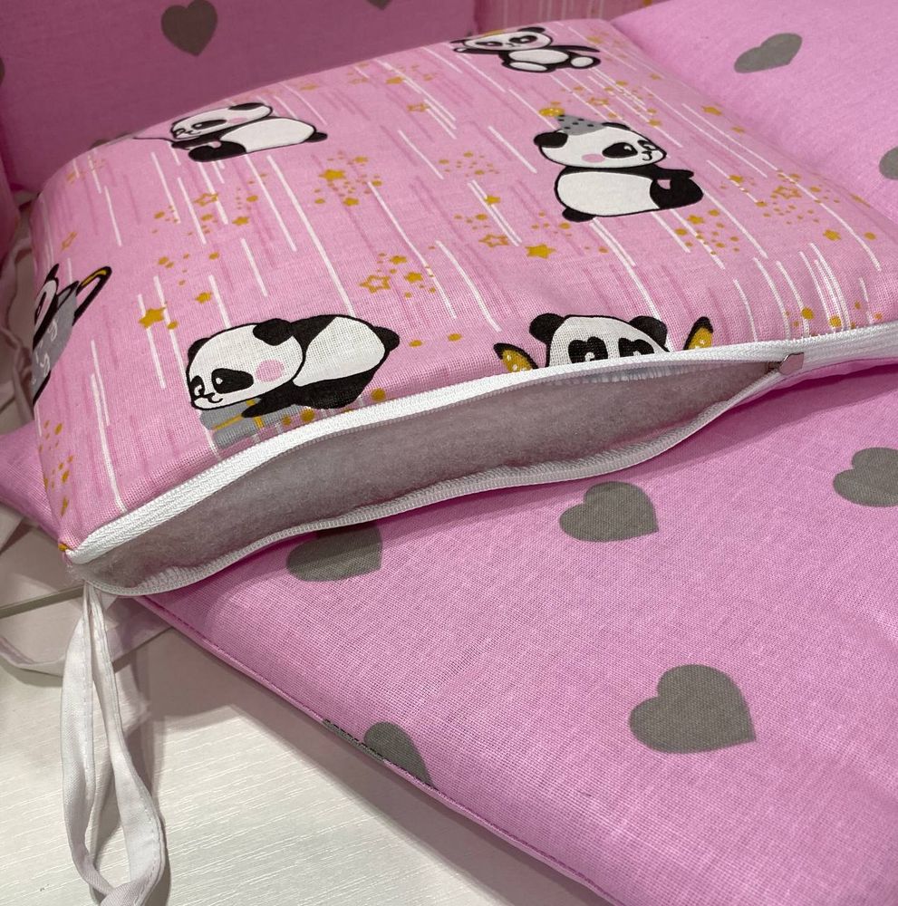Захист в ліжечко для новонародженого 360 см Панда