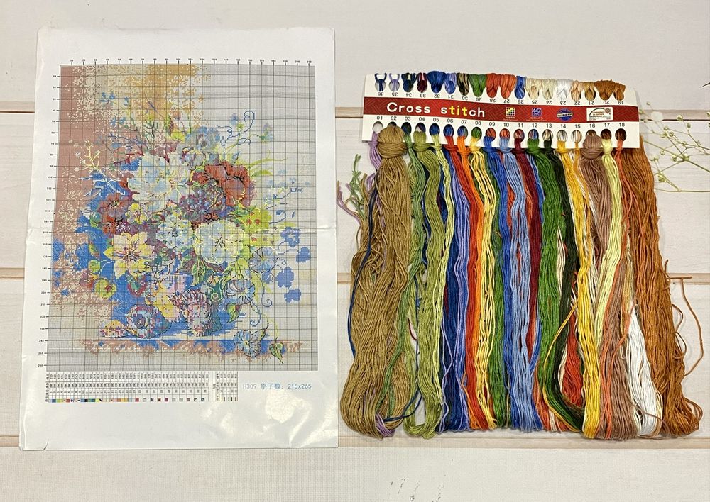 Набор для вышивки хрестиком за номерами Мамин Букет картина 60 х 71 см