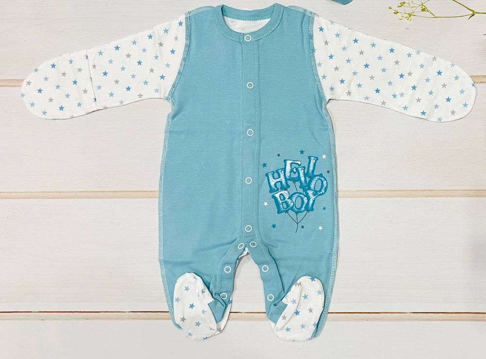 Фото Комплект для новорожденного Hello Boy 7 предметов в роддом, купить по лучшей цене 895 грн