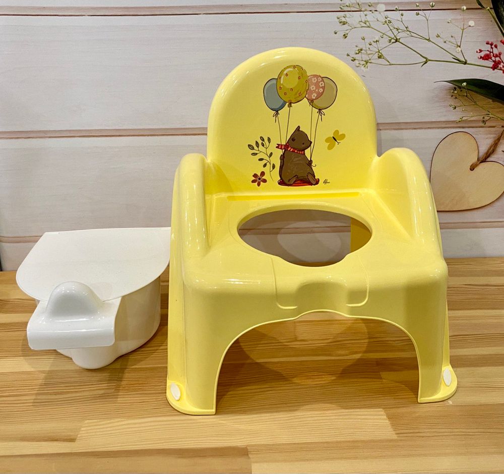 Детский горшок - стул Барсучок с шариками желтый фото, цена, купить