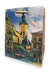Паперовий пакет із зображенням міста Львів 22,5х18х10