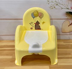 Дитячий горщик - стілець Барсучок з кульками жовтий фото, ціна, купити
